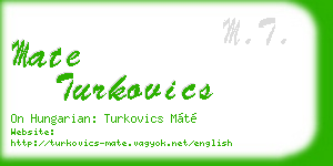 mate turkovics business card